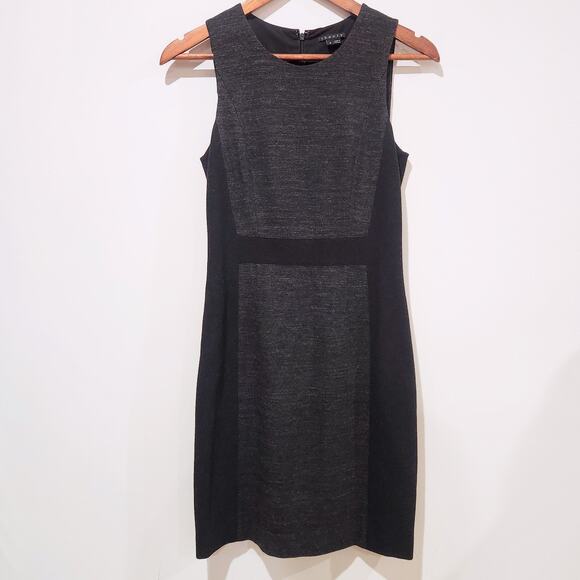 Theory Womens Black Taline Sheath Sleeveless Dress Size 2 Quiet Luxury Cocktail - Picture 1 of 10
